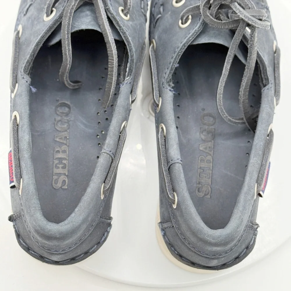 Sebago Docksides Boat Shoes‎ Size 5 Womens Jacqueline Navy Nubuck NEW